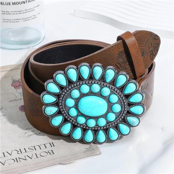 12 Pieces Leather Western Jewelry Set for Women Bohemian Costume Jewels - Picture 3 of 8